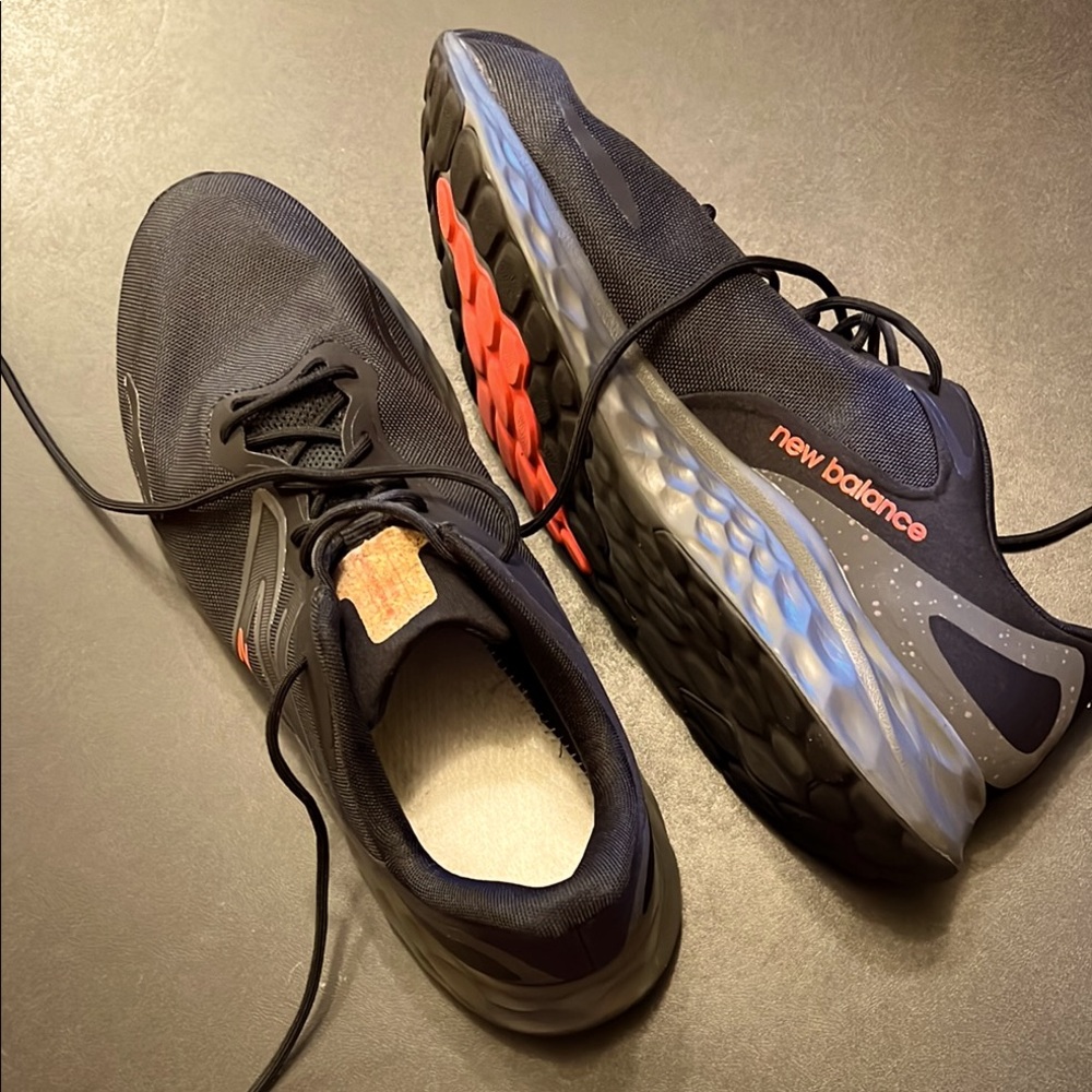 New Balance Black and Red Athletic Shoes